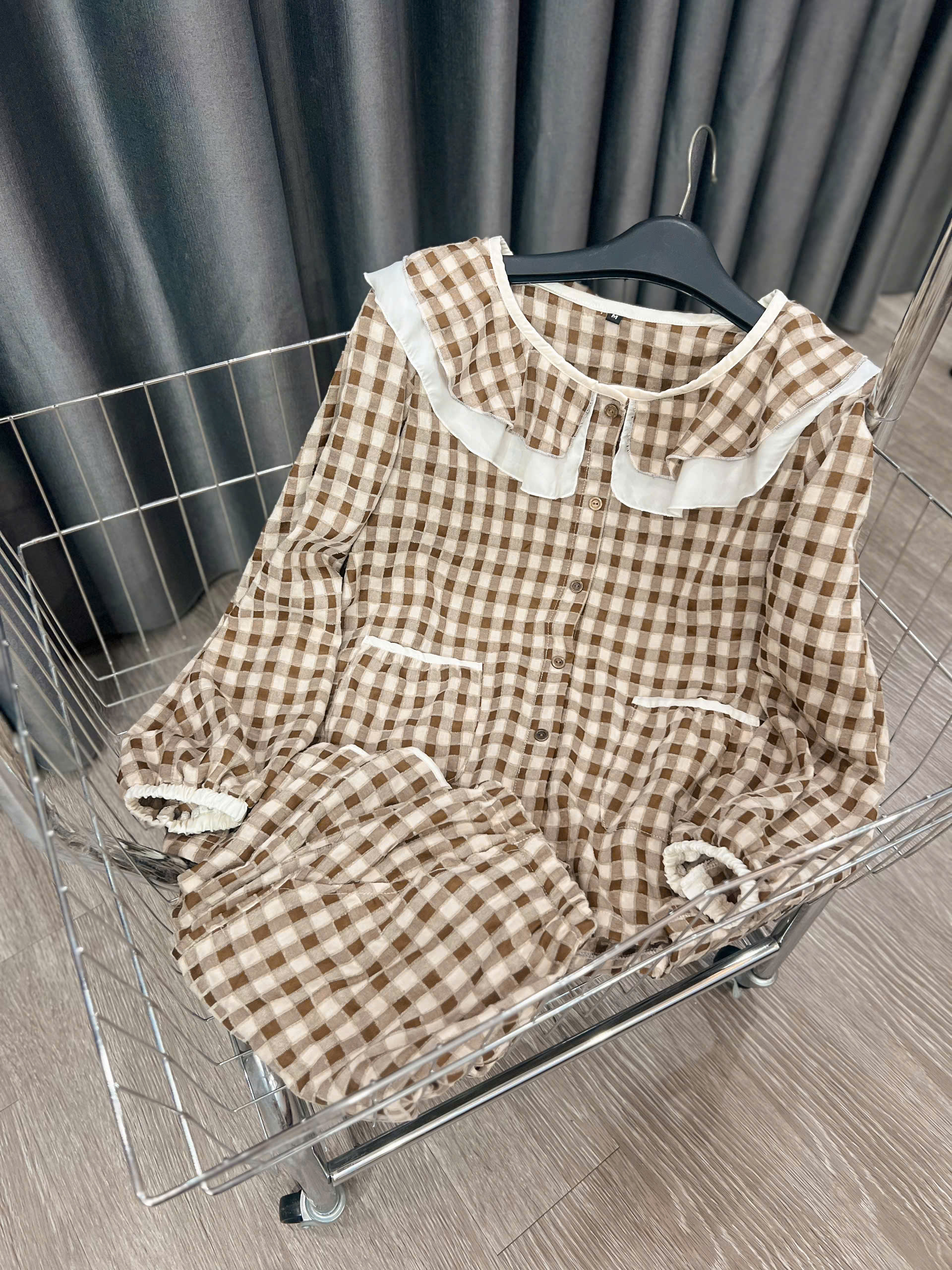 Bộ Đồ Bầu Và Sau Sinh Dài Tay Cao Cấp Azuno B68 Chất Liệu Đũi Xốp Mặc Cực Mát