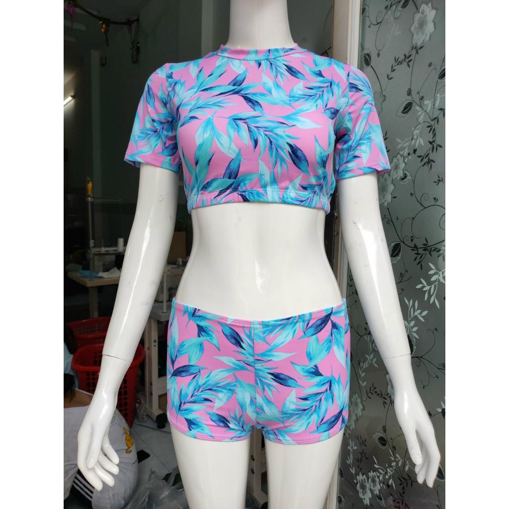Bộ Đồ Bơi Đùi Croptop Nữ