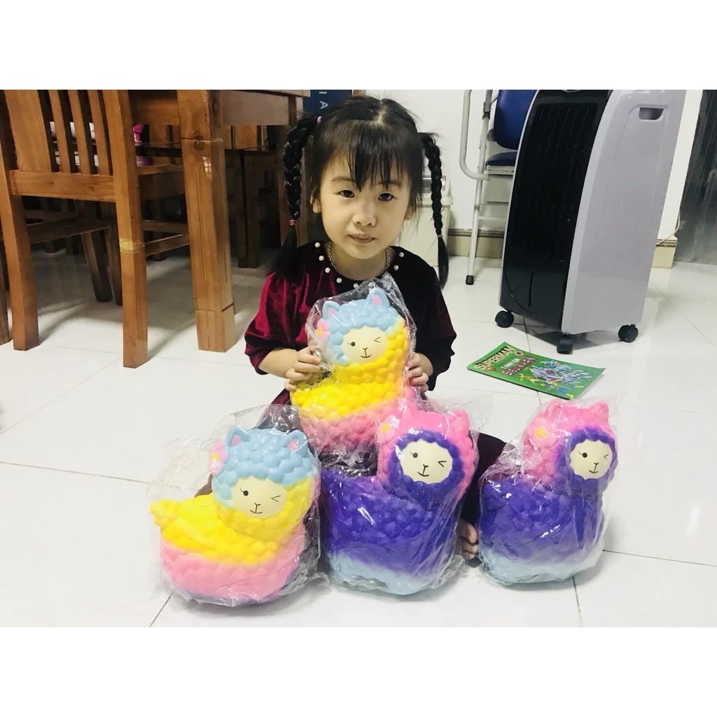 (VÀNG ) ĐỒ CHƠI SQUISHY CỪU MÀU VÀNG CỰC ĐẠI KHỔNG LỒ DỄ THƯƠNG 26cmx18cm ( nguyenhuyen9916 )