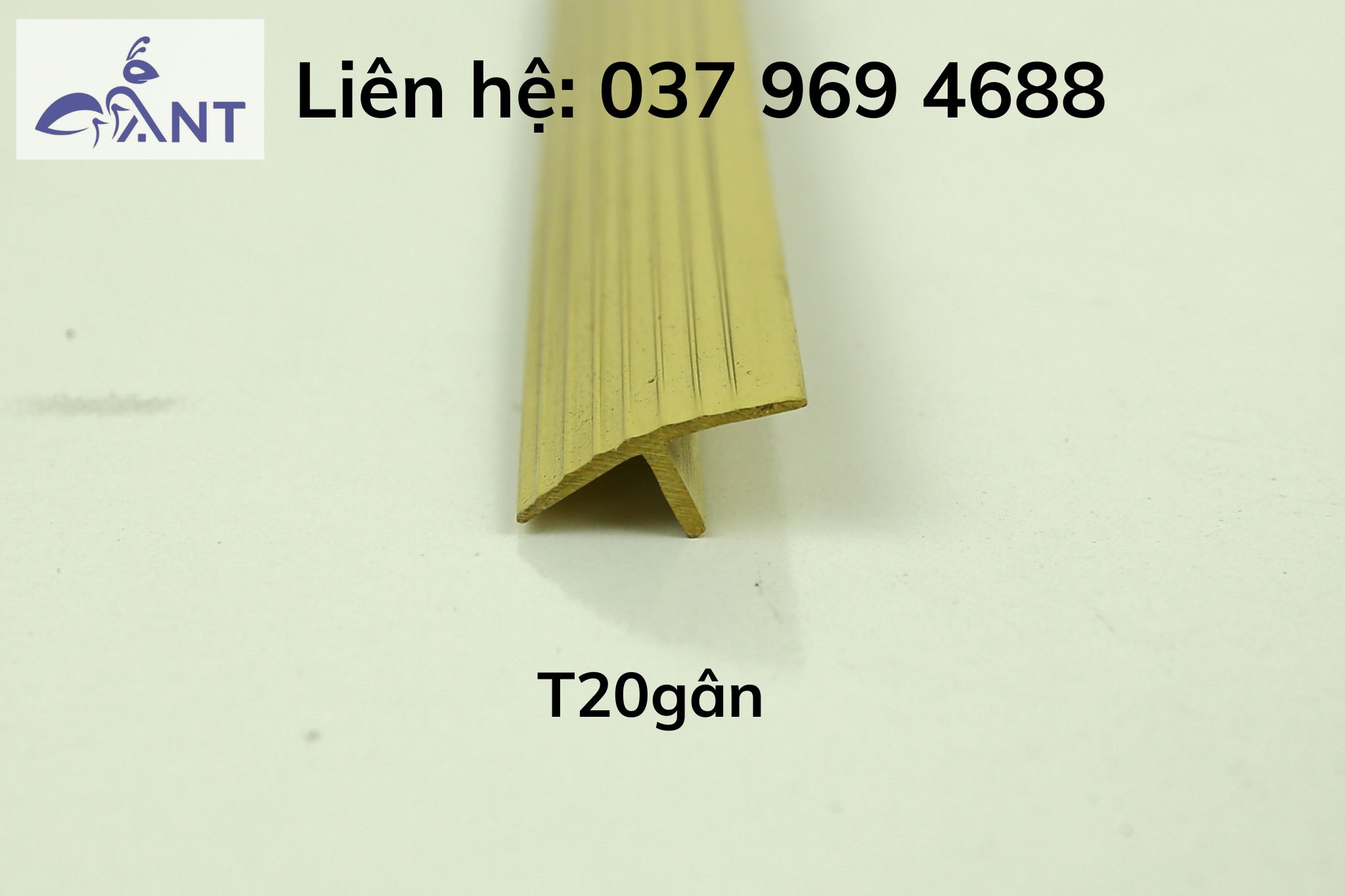 Nẹp đồng t20 gân, trang trí nhà cửa, chống trơn sàn, thanh dài 4m, hỗ trợ cắt theo kích thước
