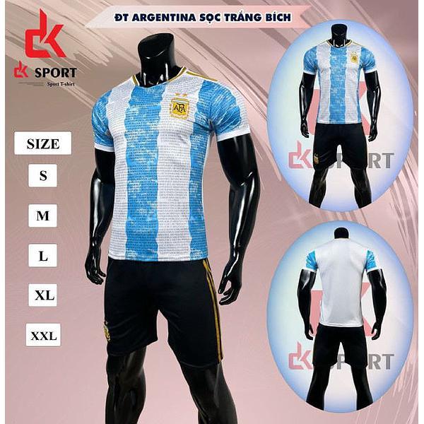 Bộ quần áo đá banh DK Đội tuyển Argentina (chất lượng cao, mẫu mã đẹp