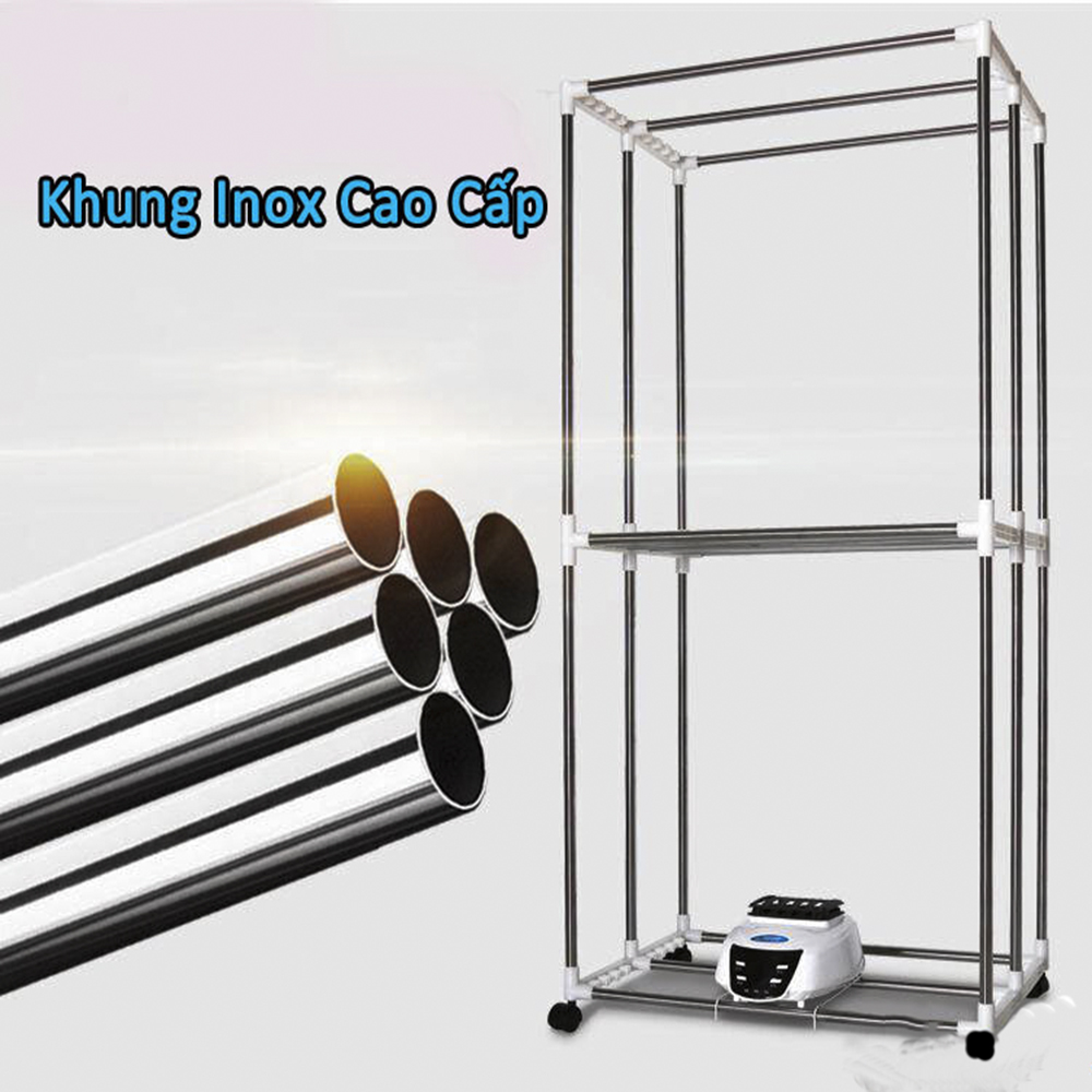 Tủ Sấy Quần Áo 2 Tầng Đa Năng ABG Clothes Dryer Nhiều Công Dụng Sấy Khô, Khử Mùi, Diệt Khuẩn Thiết Kế Đẹp Mắt Công Nghệ Tiên Tiến Thời đại –Hàng Chính Hãng