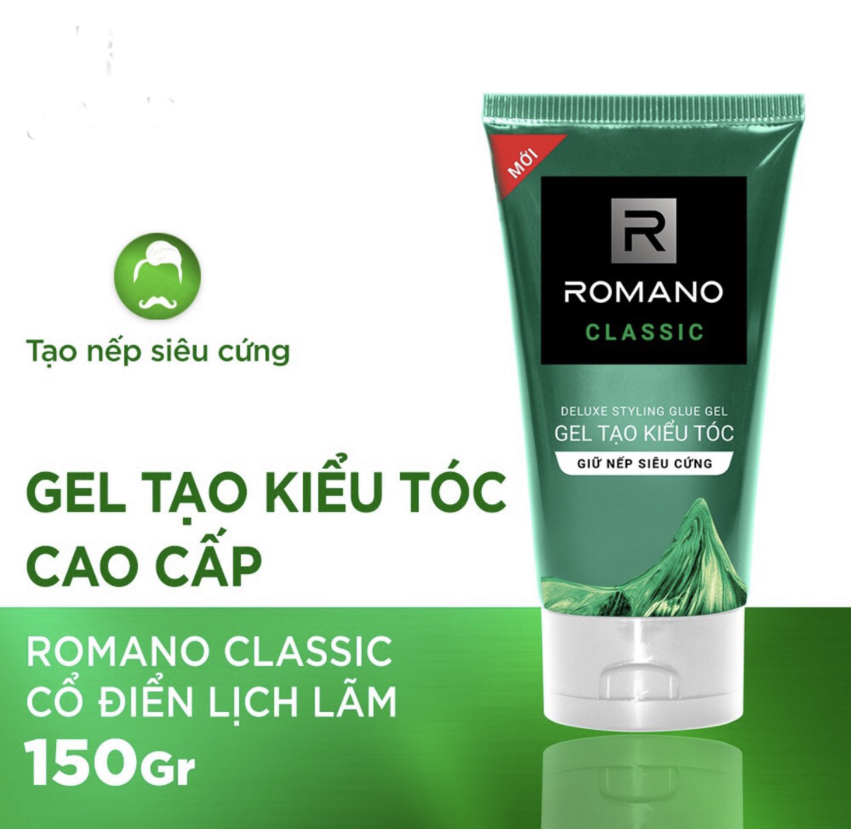 Combo 2 Tuýp Gel Tạo kiểu tóc giữ nếp siêu cứng Romano Classic 150g*2