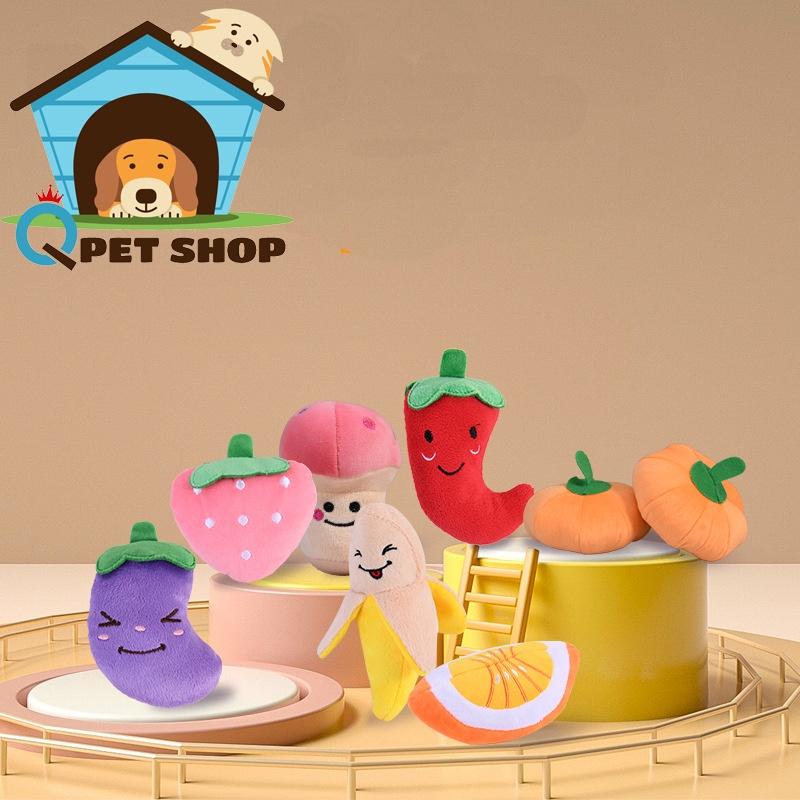 Đồ chơi cho chó mèo thú nhồi bông kêu chút chít nhiều mẫu xinh xắn - qpetshop