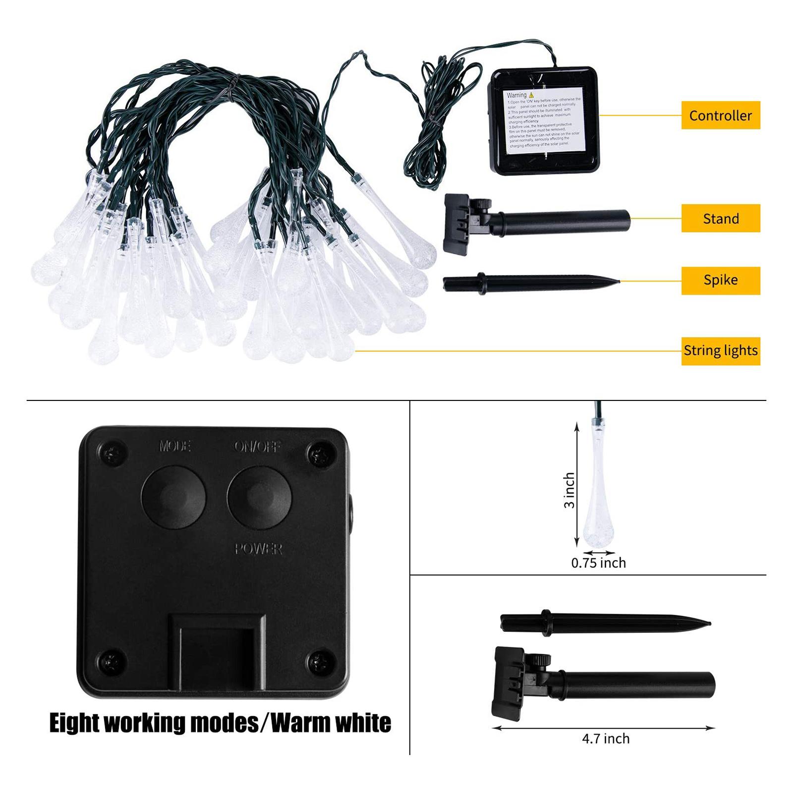 Solar String Light Garden Lawn 6.5m-22m Patio Fairy Lights