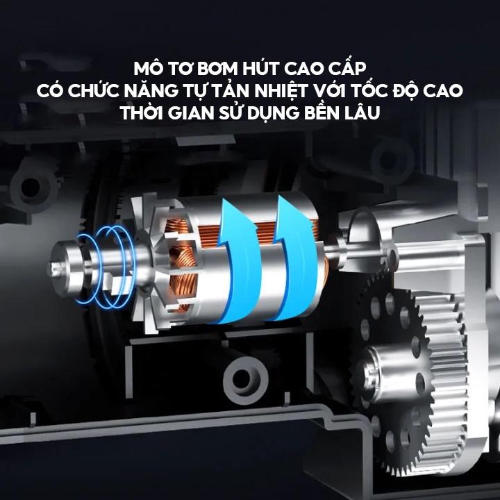 Máy Bơm Lốp Xe Ô Tô Có Dây Cắm Cốc Sạc Dài 3 Mét Kích Thước Nhỏ Gọn