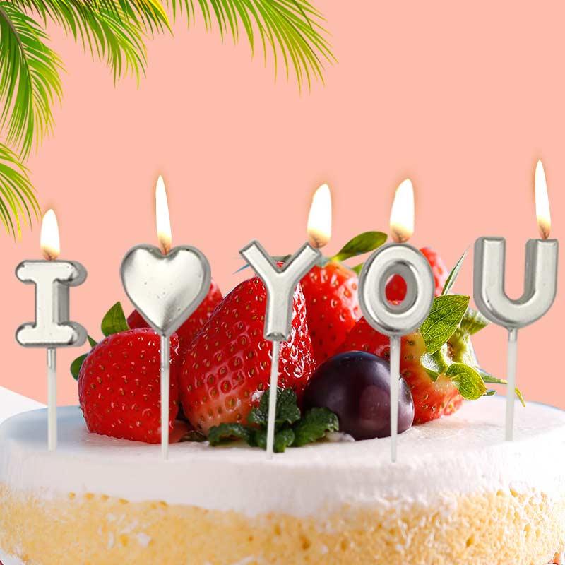 Nến Cắm Bánh Sinh Nhật Chữ I Love You - NEN02
