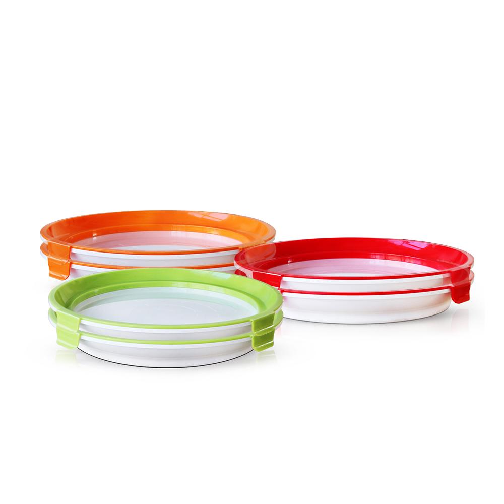 Khay tròn bảo quản thực phẩm có nắp