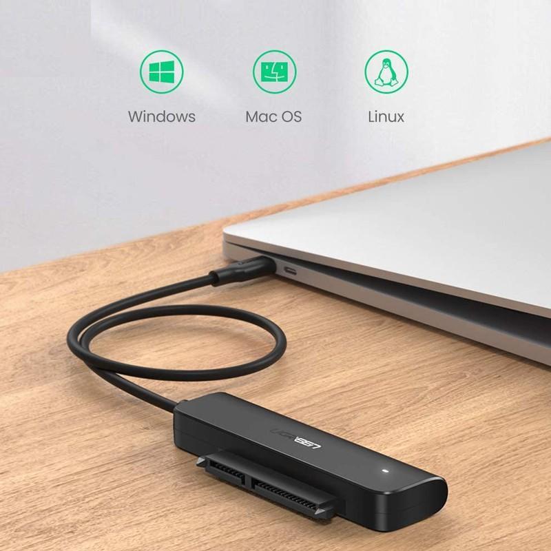 Cáp chuyển đổi USB-A USB-C to SATA 3.0 2.5inch Ugreen CM321- hàng chính hãng