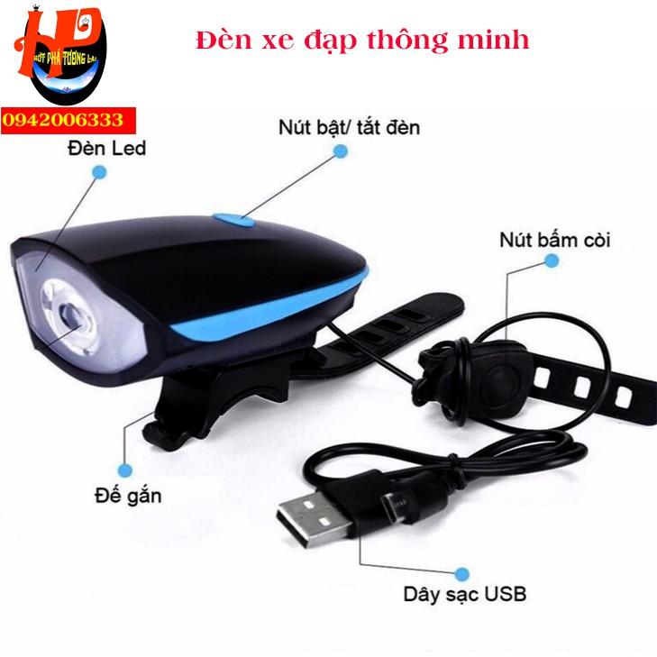 Đèn pin đi xe đạp ,dung lượng pin 1.200 mAh - pin LI-ION 3.7V sang liên lục 6 giờ có nhiều chế độ sáng