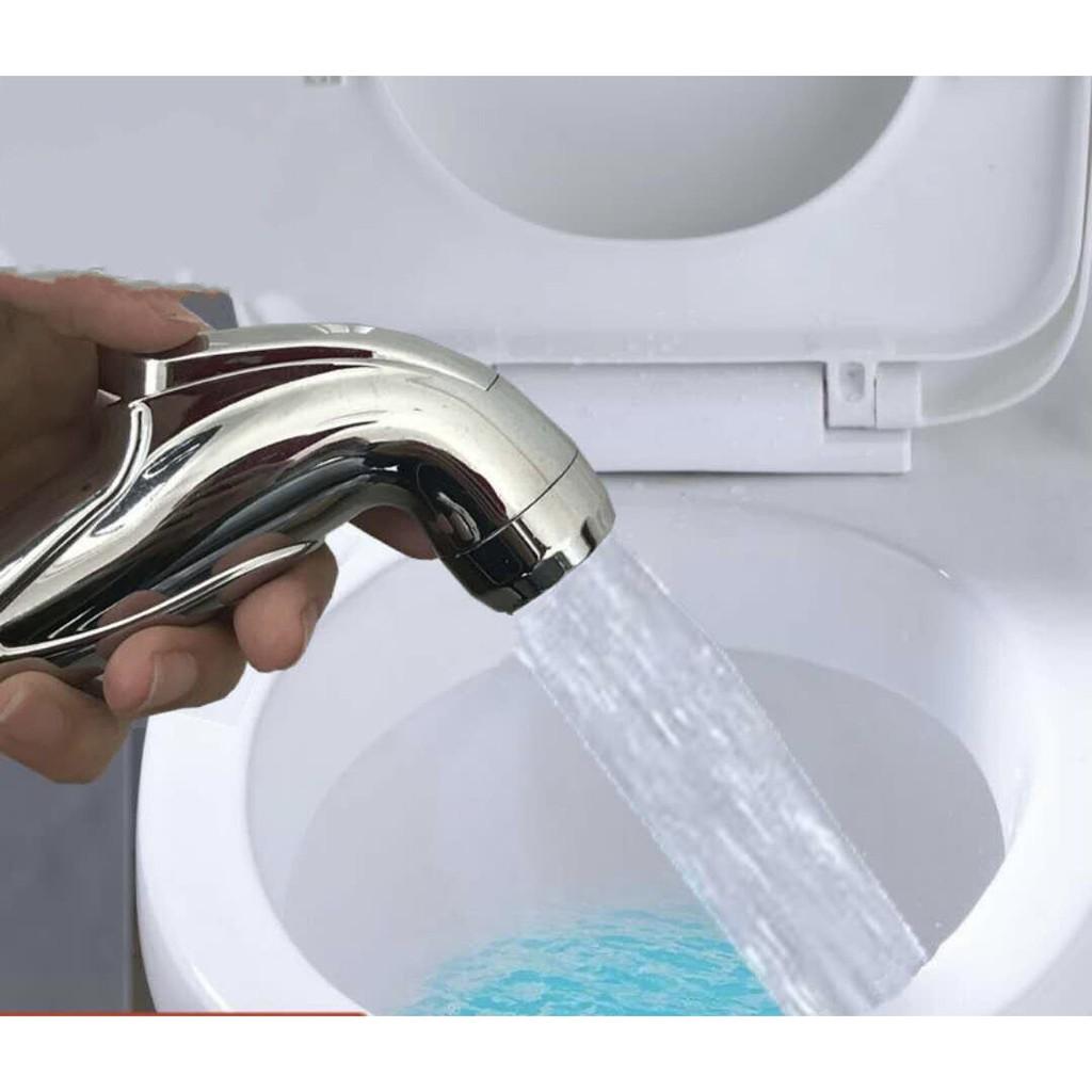 Bộ vòi xịt vệ sinh đầu lươn áp lực nước cao siêu bền mạ Niken và Chrome nhiều lớp