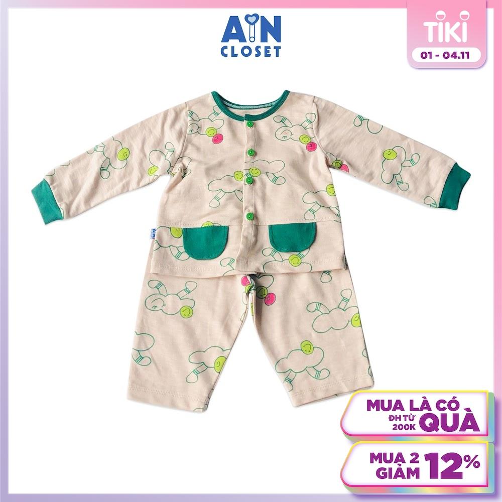 Bộ quần áo dài unisex họa tiết Mây xanh xám thun cotton - AICDBT9SOJV1 - AIN Closet