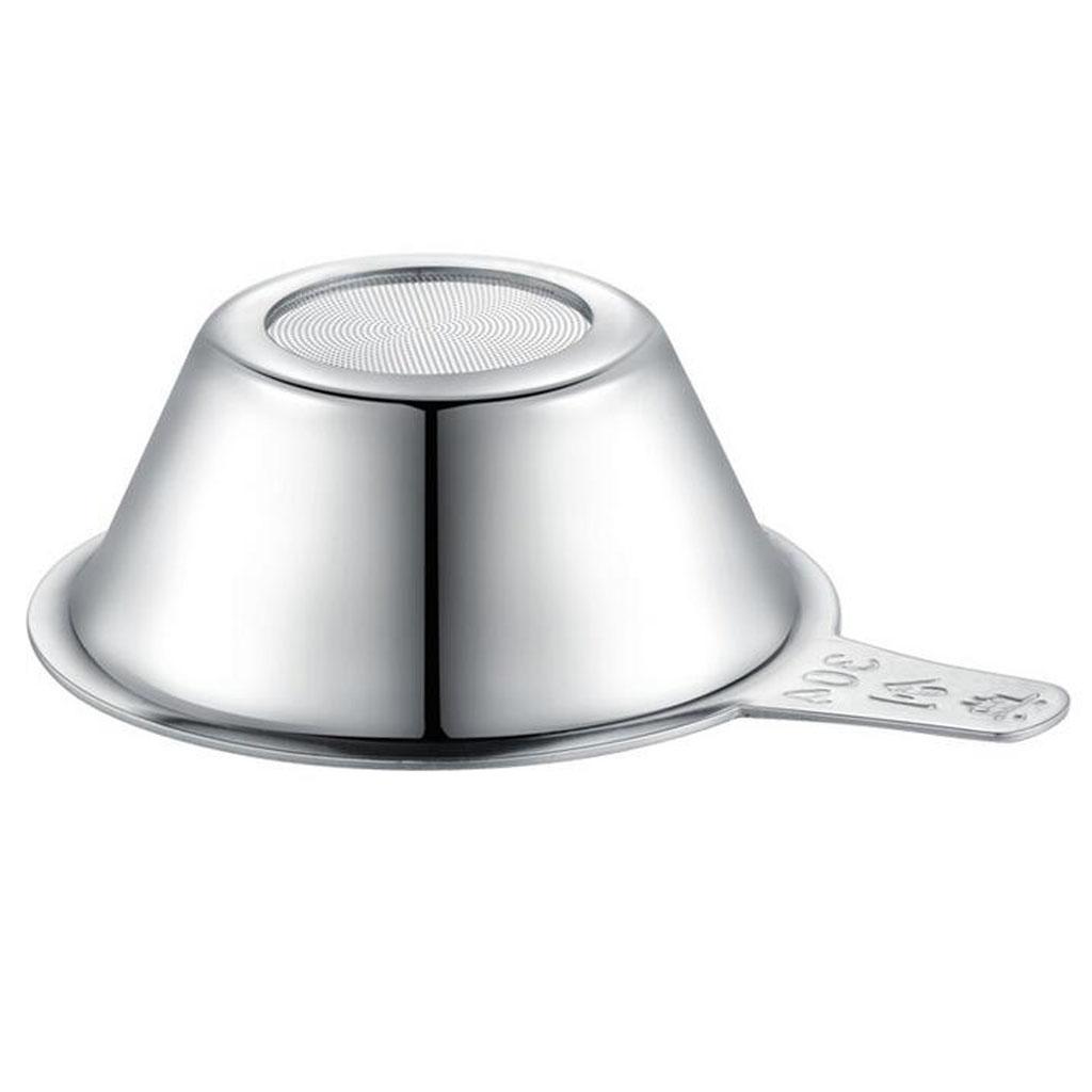 Stainless Steel Round Tea Infuser Filter Strainer Sieve Tray Metal Cup