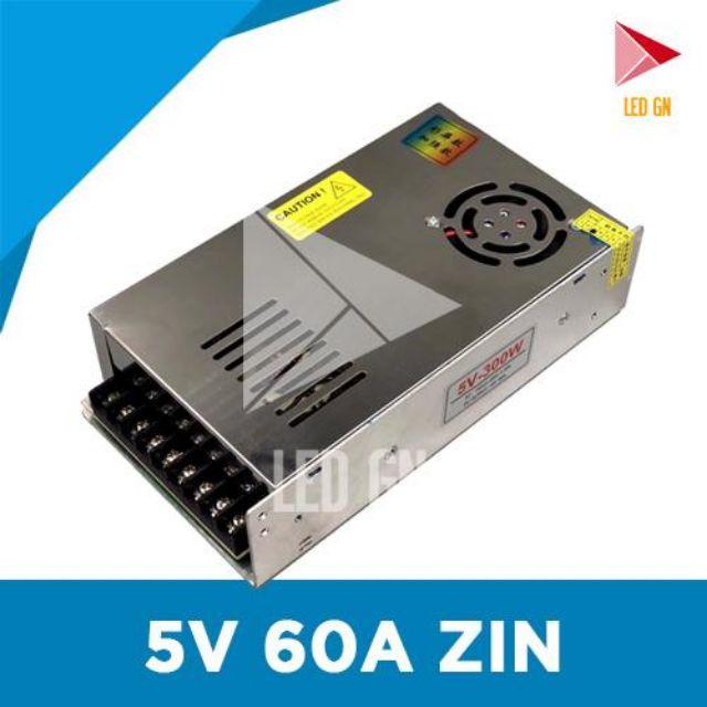 Nguồn 5V 60A ZIN - Tem 7 Màu - Bộ Chuyển Đổi Điện Áp 220V về 5V 60A - Chuẩn 90% Công Suất