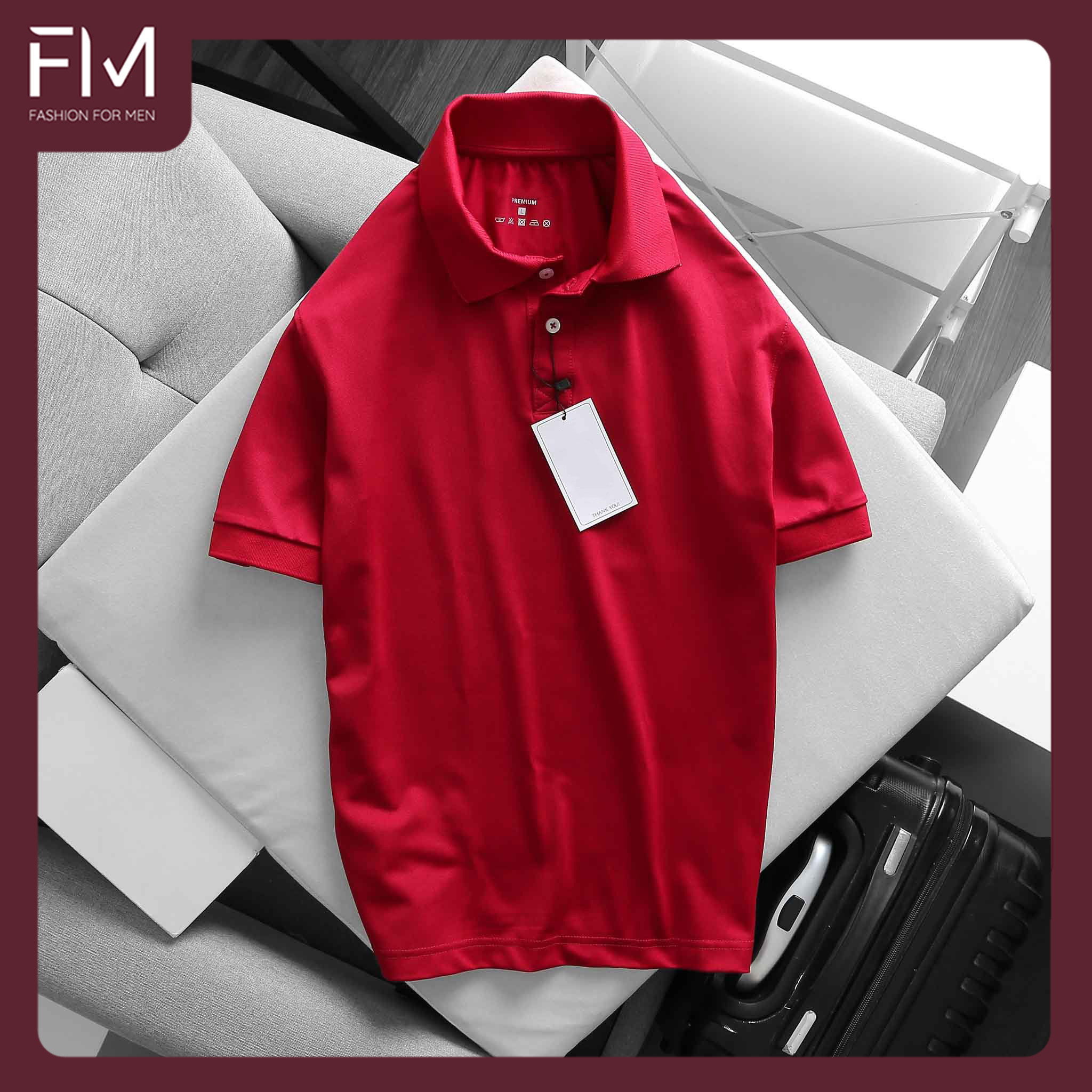 Áo thun polo nam cổ bẻ thun cá sấu cao cấp, thiết kế đơn giản trơn basic - FORMEN SHOP - FMHK001