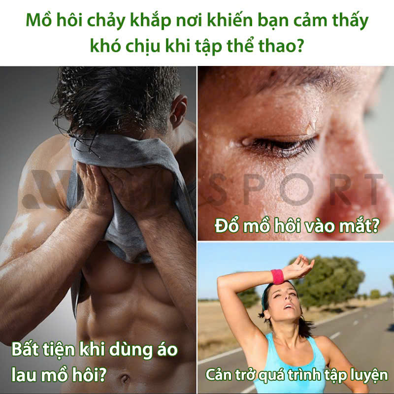 Băng trán Băng  đô thể thao Aolikes 2110 Băng đô co giãn cao cấp mềm mịn chống trượt thấm hút mồ hôi