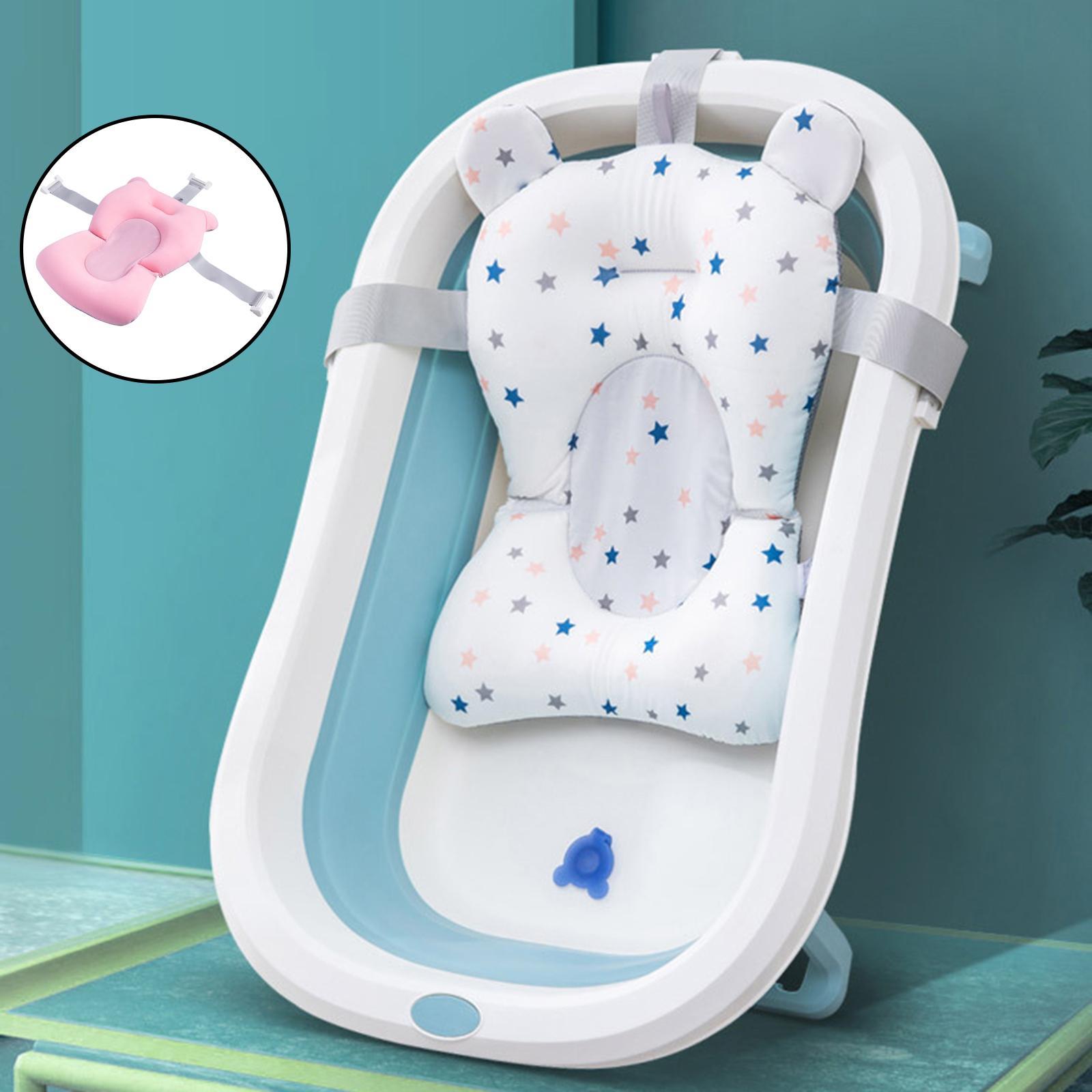 2x Baby Bath Seat Support Mat Foldable Baby Bath Tub Pad