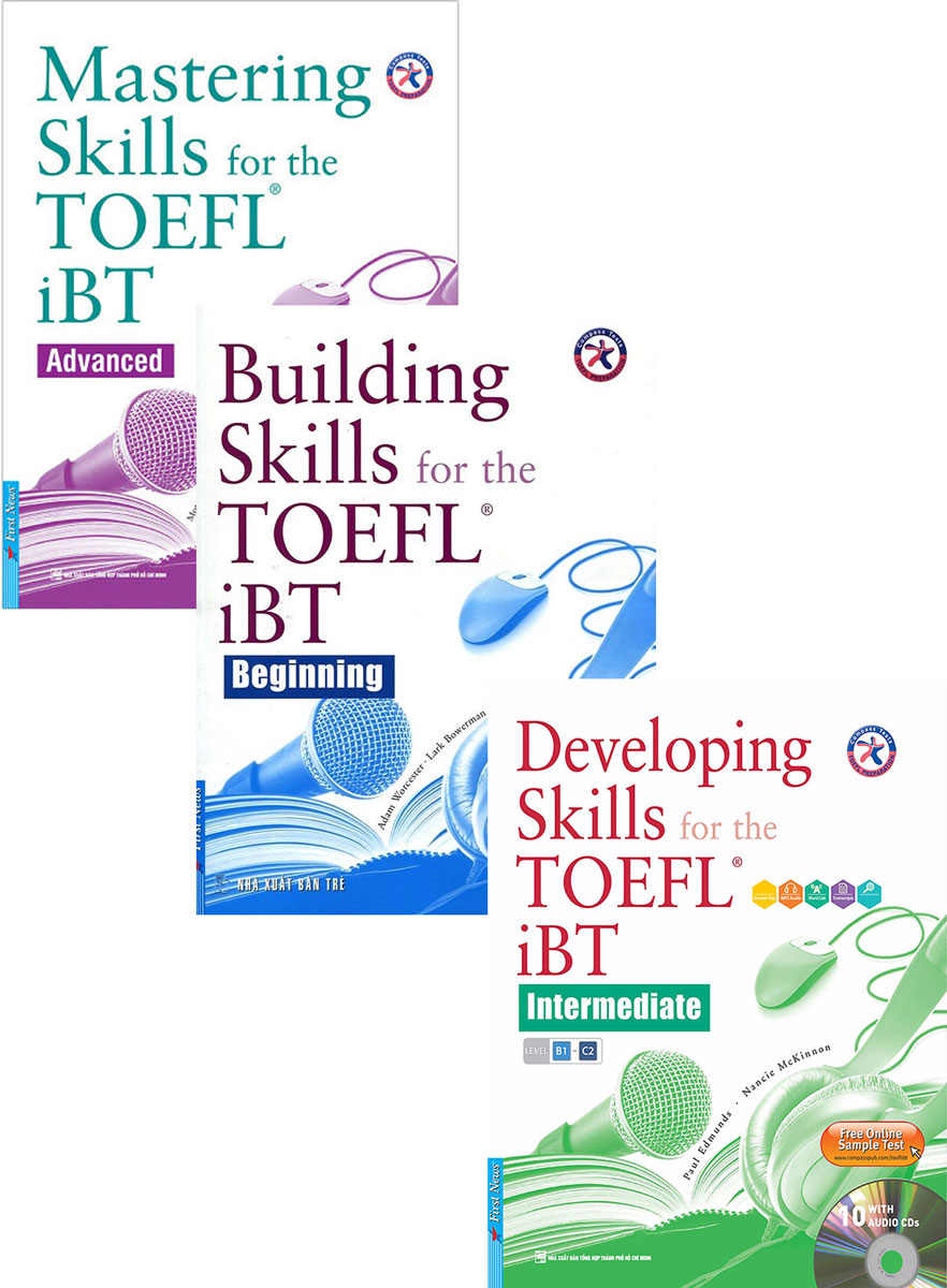 Combo Sách Building, Developing & Mastering Skills For The TOEFL IBT - FN