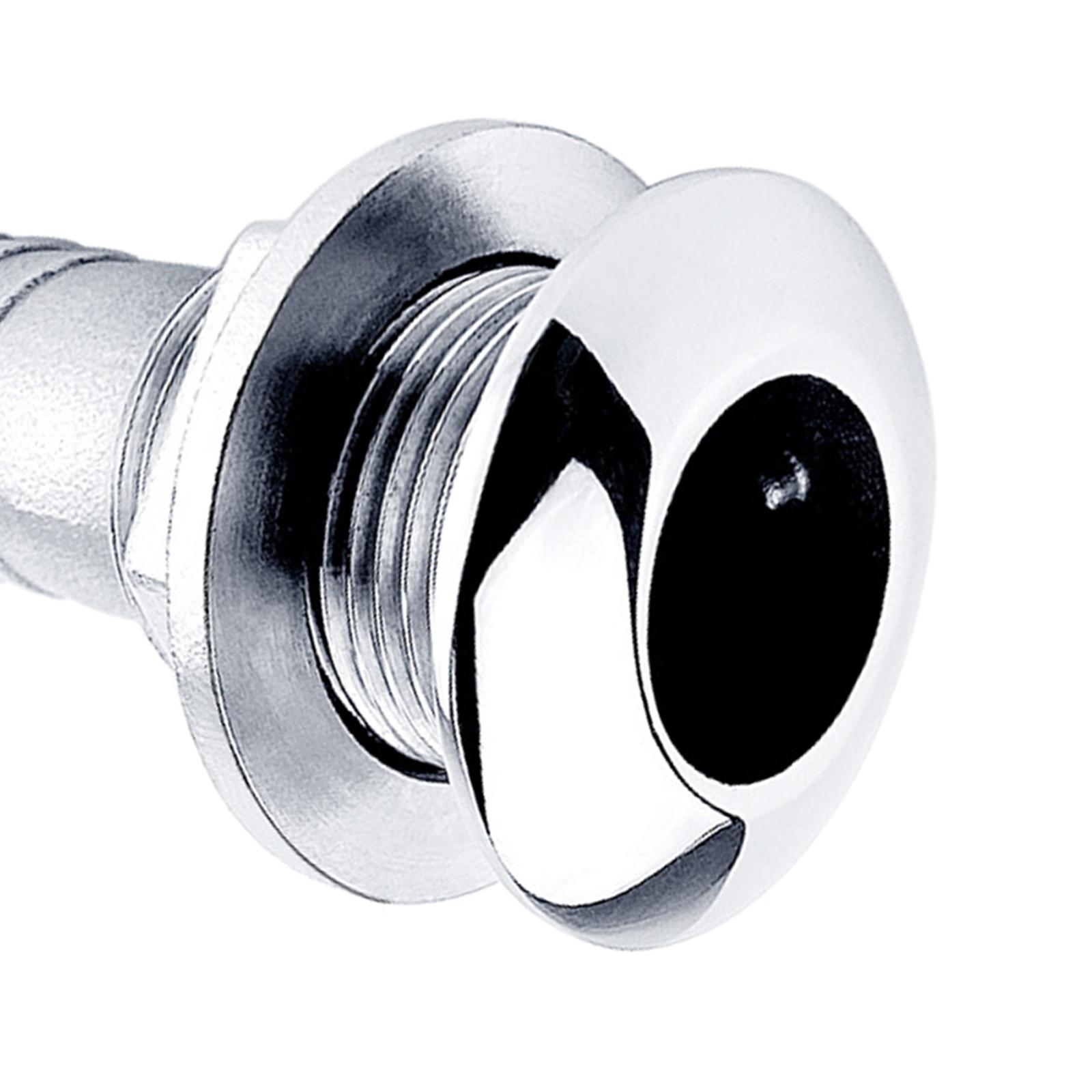 Replacement Marine Hardware Stainless Steel Yacht Thru Hull Plumbing Fitting Water Outlet Port Rust Proof for 3/4" or 1" Hose Outdoor Boat Accessories