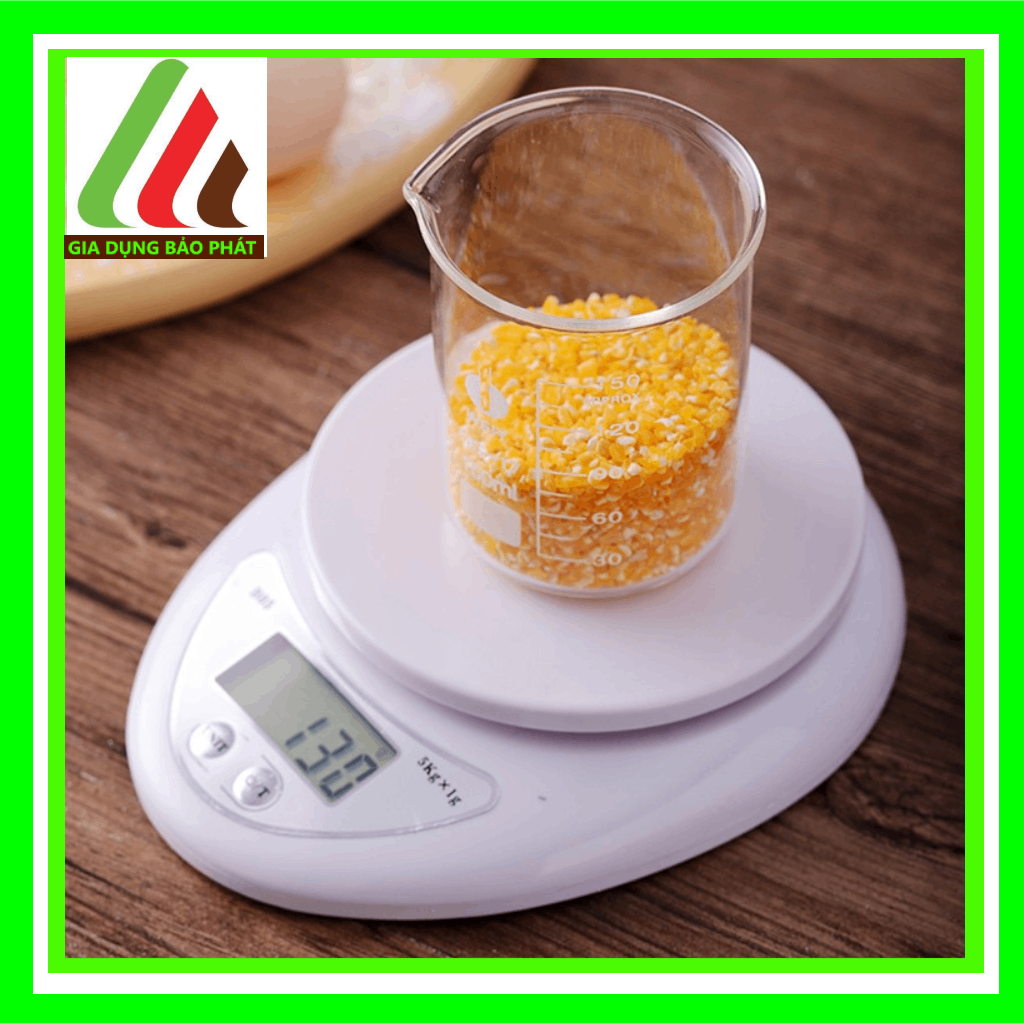 Cân tiểu ly điện tử mini nhà bếp thông minh cân được từ 1g đến 5kg làm bánh cân thực phẩm chính xác cao