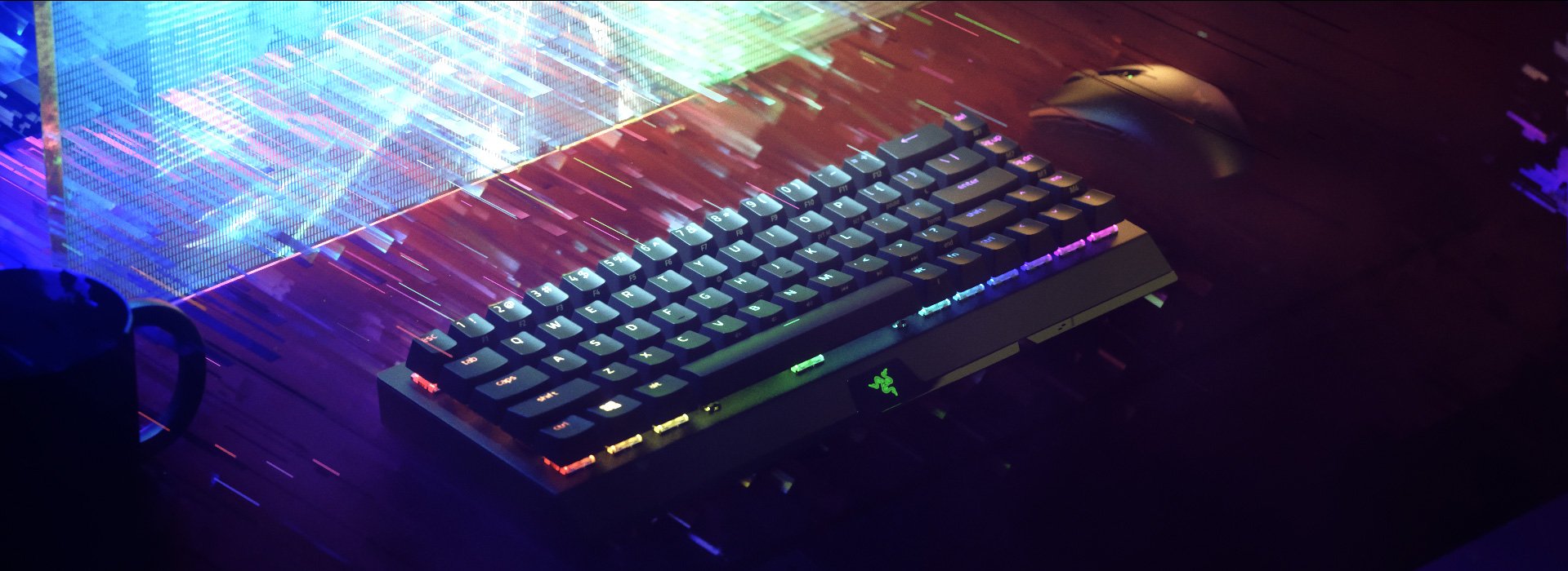 Bàn phím Razer BlackWidow V3 Mini HyperSpeed-Phantom Pudding Edition-65% Wireless Mechanical-Yellow Switch_RZ03-03891900-R3M1- HÀNG CHÍNH HÃNG