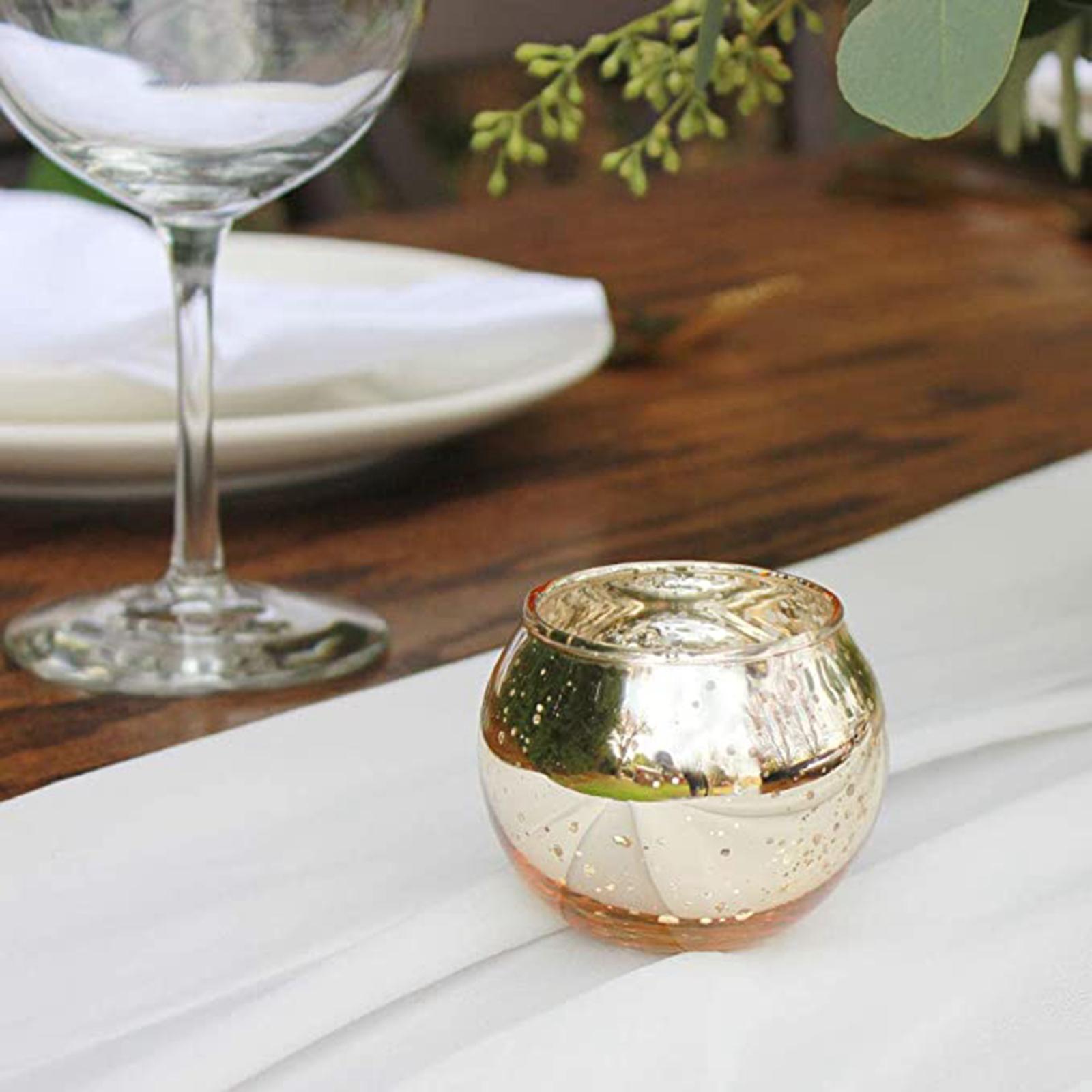 12x Elegant Glass Tealight Holder Parties Decor Candle Holders Candlesticks