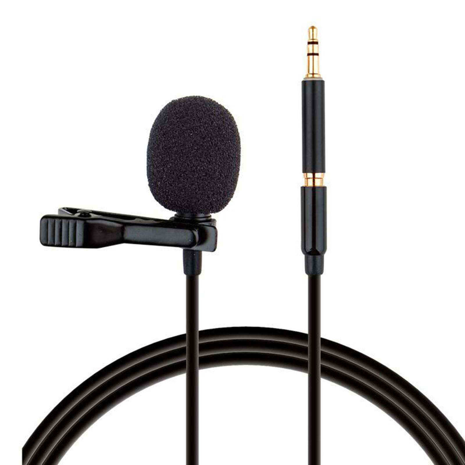 Neck Lapel Microphone 3.5mm Condenser Noise Canceling Lavalier Microphone