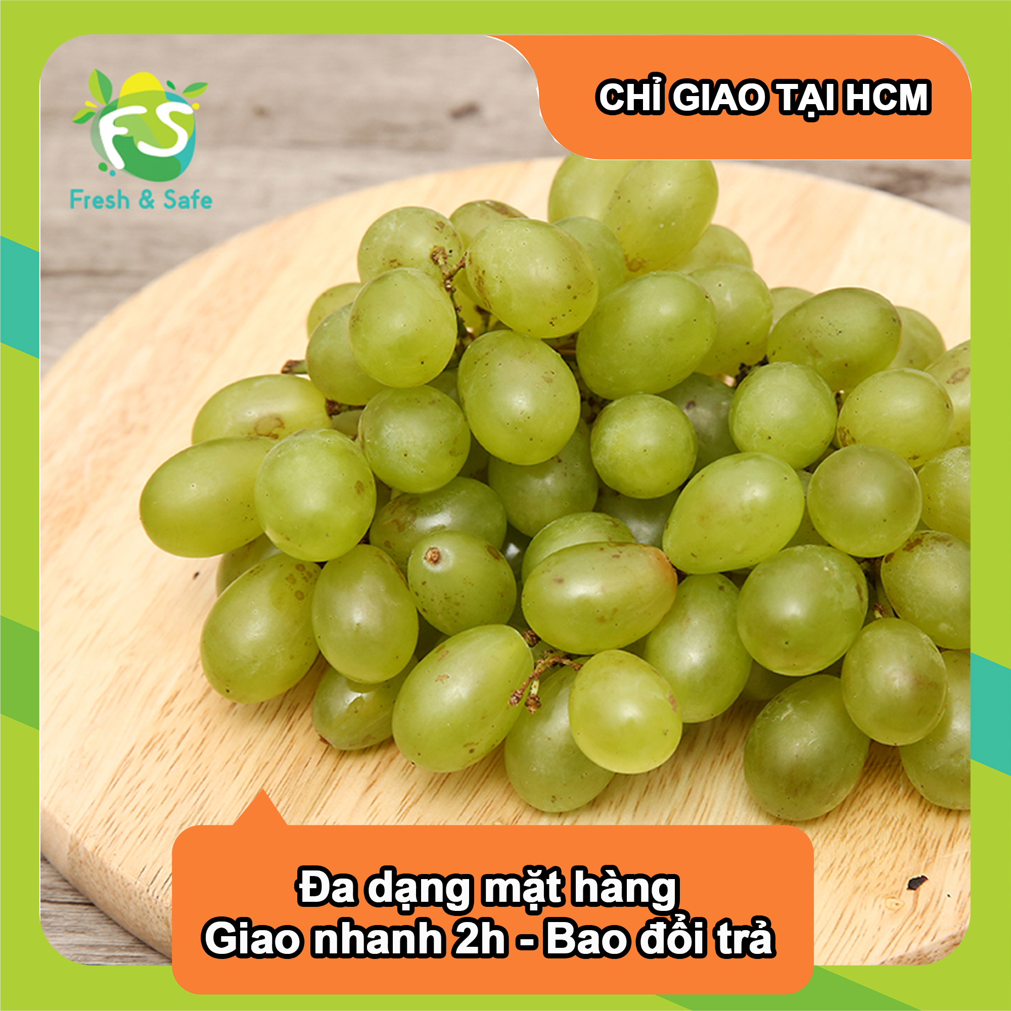 - Nho xanh Ninh Thuận - 500g