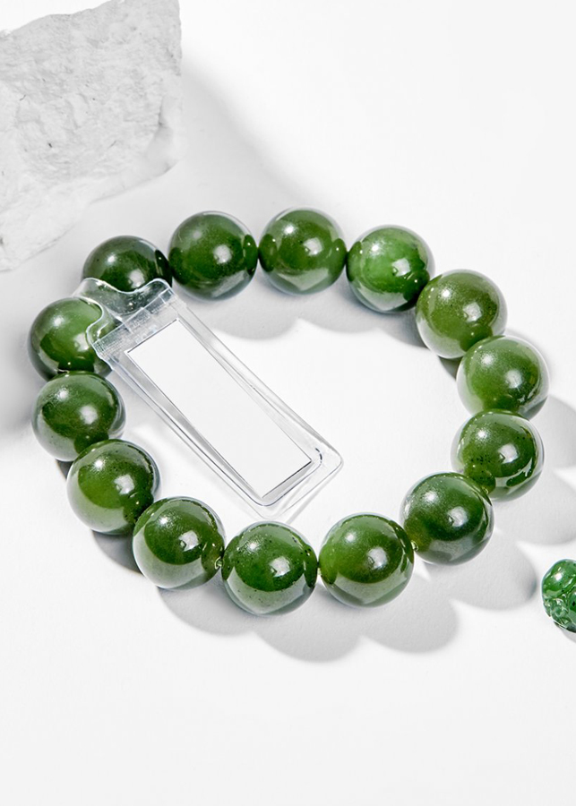 Vòng Tay Phong Thủy Nam Đá Ngọc Bích Mệnh Mộc, Hỏa Ngọc Quý Gemstones