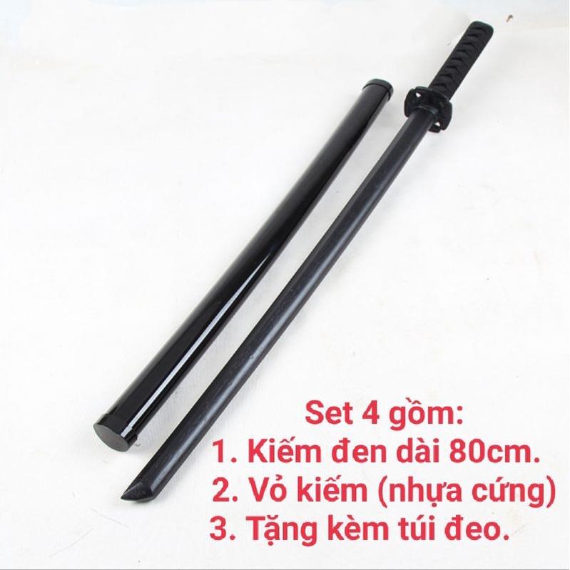 Thanh Bokken bằng gỗ dài từ 60cm đến 100cm bao gồm cả vỏ phù hợp để tập luyện và trưng bày