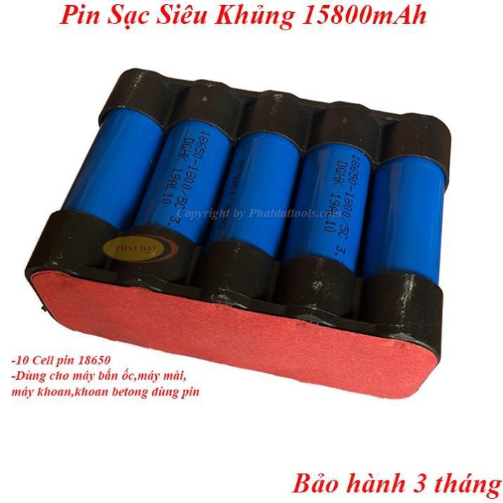 Pin cho máy bắt ốc pin máy mài pin 10 cell