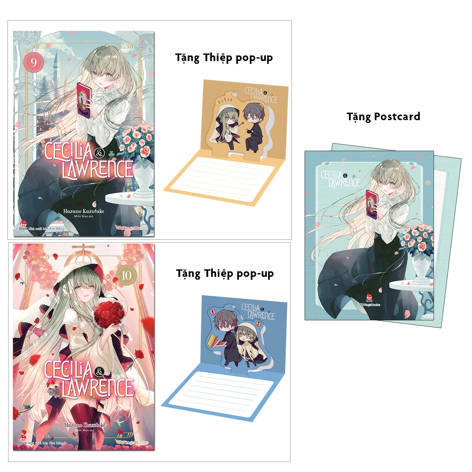 Combo Cecilia &amp; Lawrence – Tập 9 + 10 [Tặng 02 Thiệp Pop-up + 01 Postcard]
