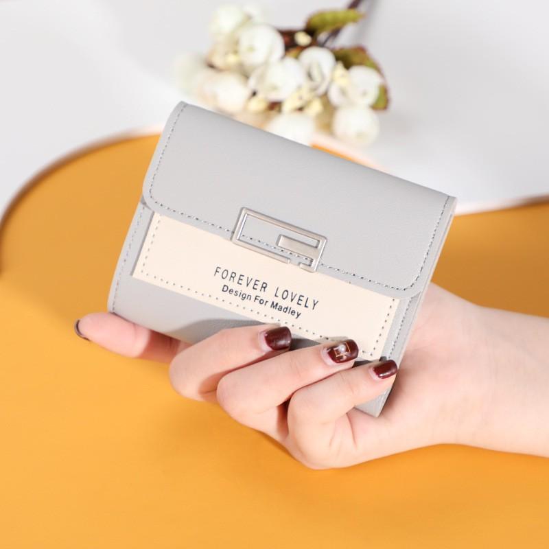 Ví nữ gấp 3 mini MADLEY dễ thương nhỏ gọn bỏ túi cao cấp nhiều ngăn đựng tiền LUKAMO VD220