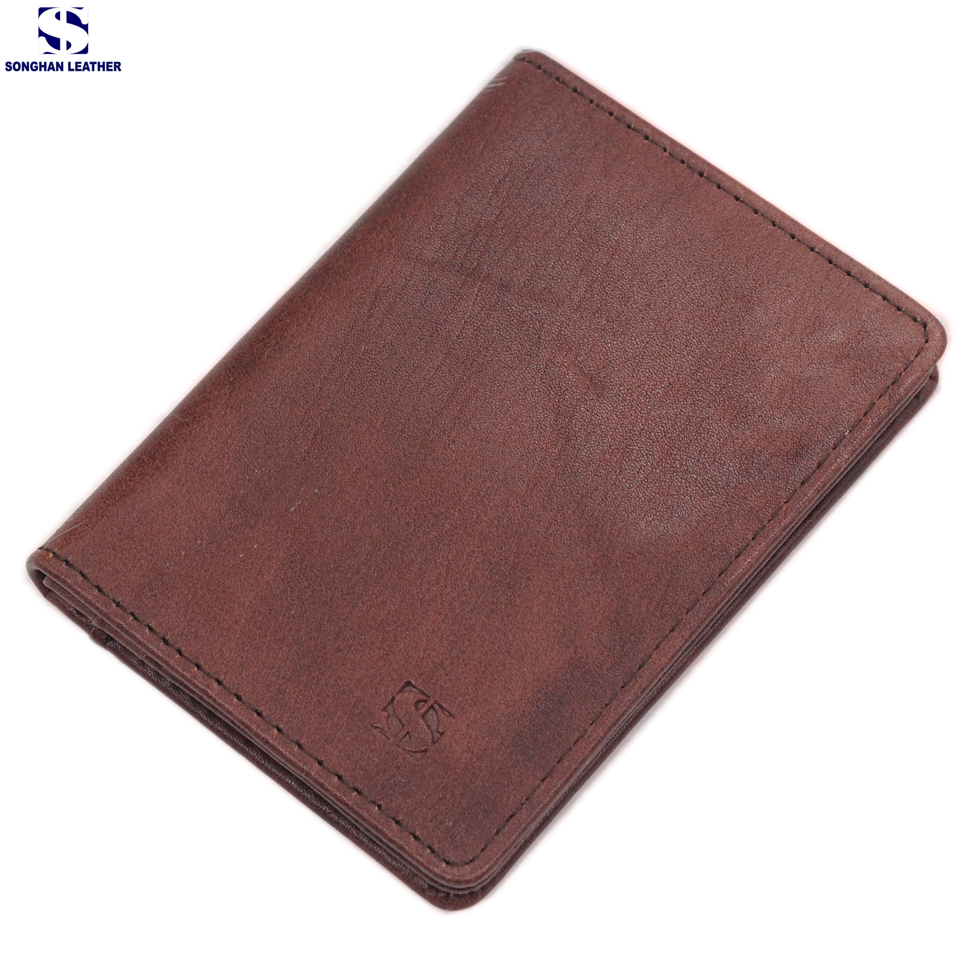 Card Holder Ví Đựng Thẻ Nam Nữ Da Bò Cao Cấp Nhỏ Gọn Gập Đôi Nút Bấm Nhiêu Ngăn Thời Trang Songhan Leather WL00