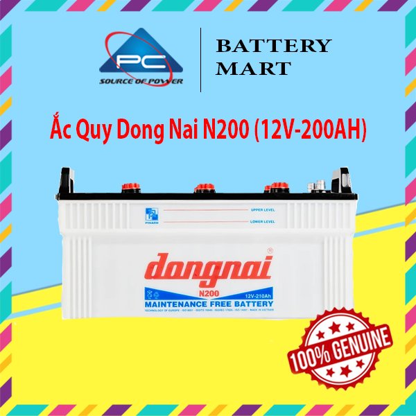 Bình Ắc Quy 12V-200AH, Ắc Quy Dong Nai N200