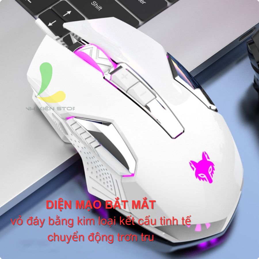 Hình ảnh Chuột máy tính XUNFOX XYH19  - Chuột gaming giá rẻ có dây cắm USB tích hợp hiệu ứng ánh sáng nhiều màu sắc - Hàng nhập khẩu