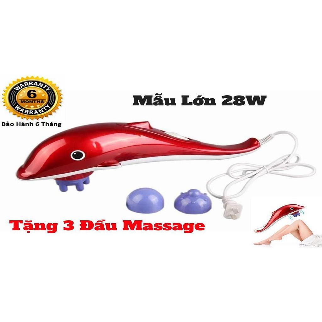 Máy Massage Cầm Tay Hình Con Cá Heo 3 Đầu Dolpin Lớn