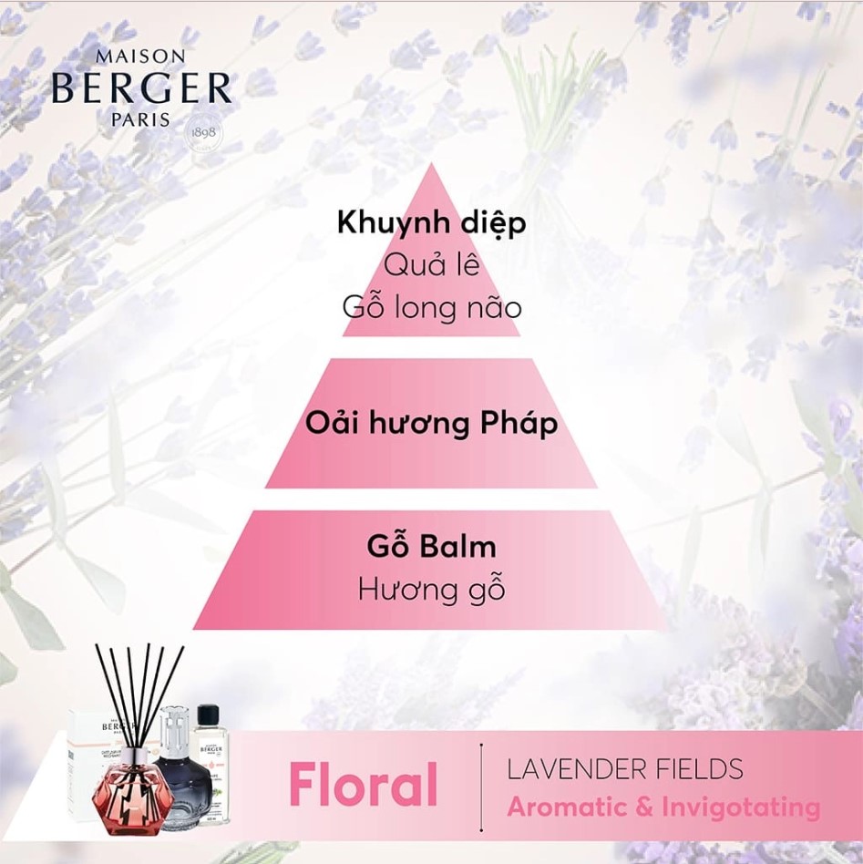 Maison Berger - Tinh dầu khuếch tán hương Fields of Lavender - 200ml