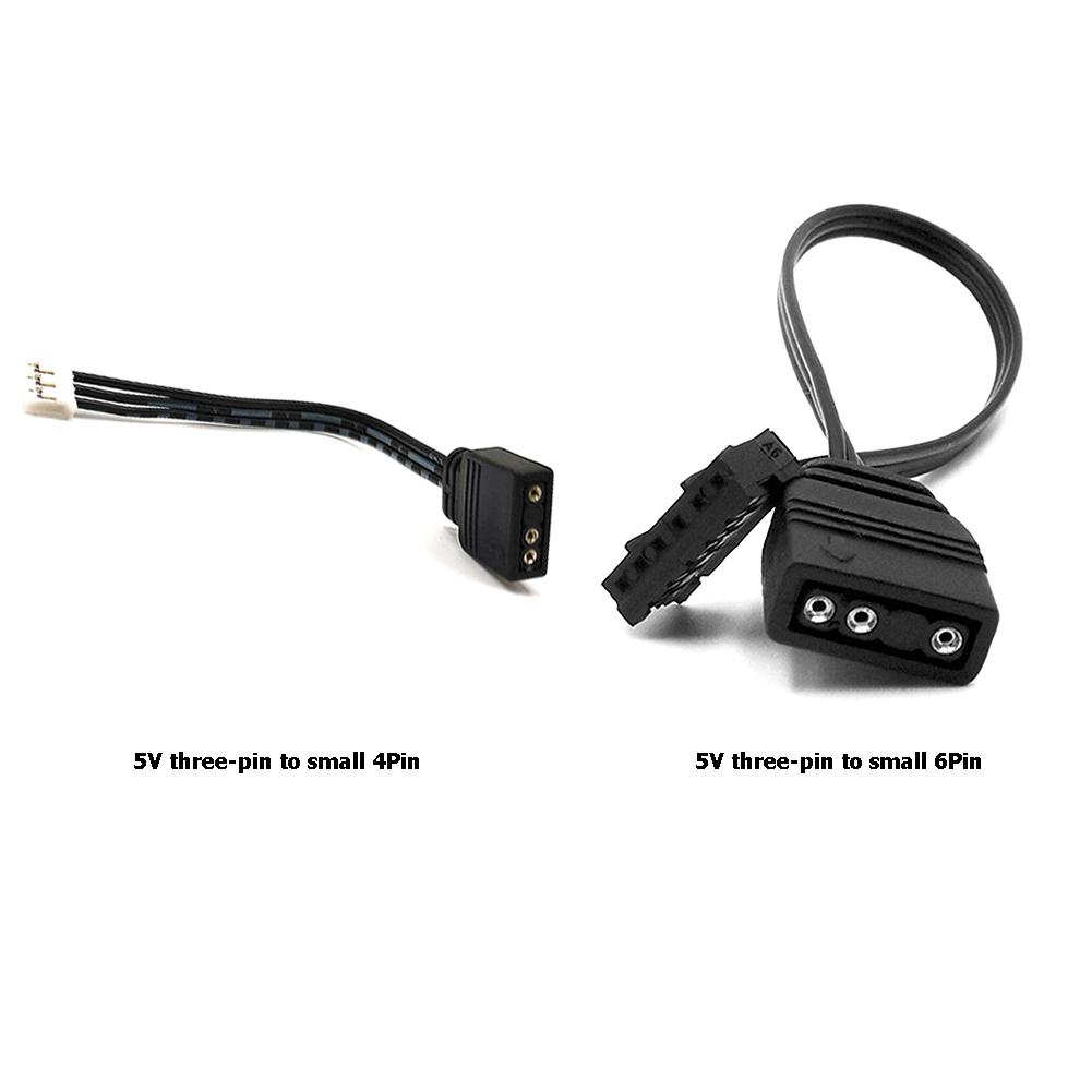 Nhỏ 4Pin/6Pin Sang 5V ARGB 3Pin Bộ Điều Khiển Quạt Cáp Cho Coolmoon 5V 3 chân Sang 4pin/6Pin Bộ Điều Khiển Cáp