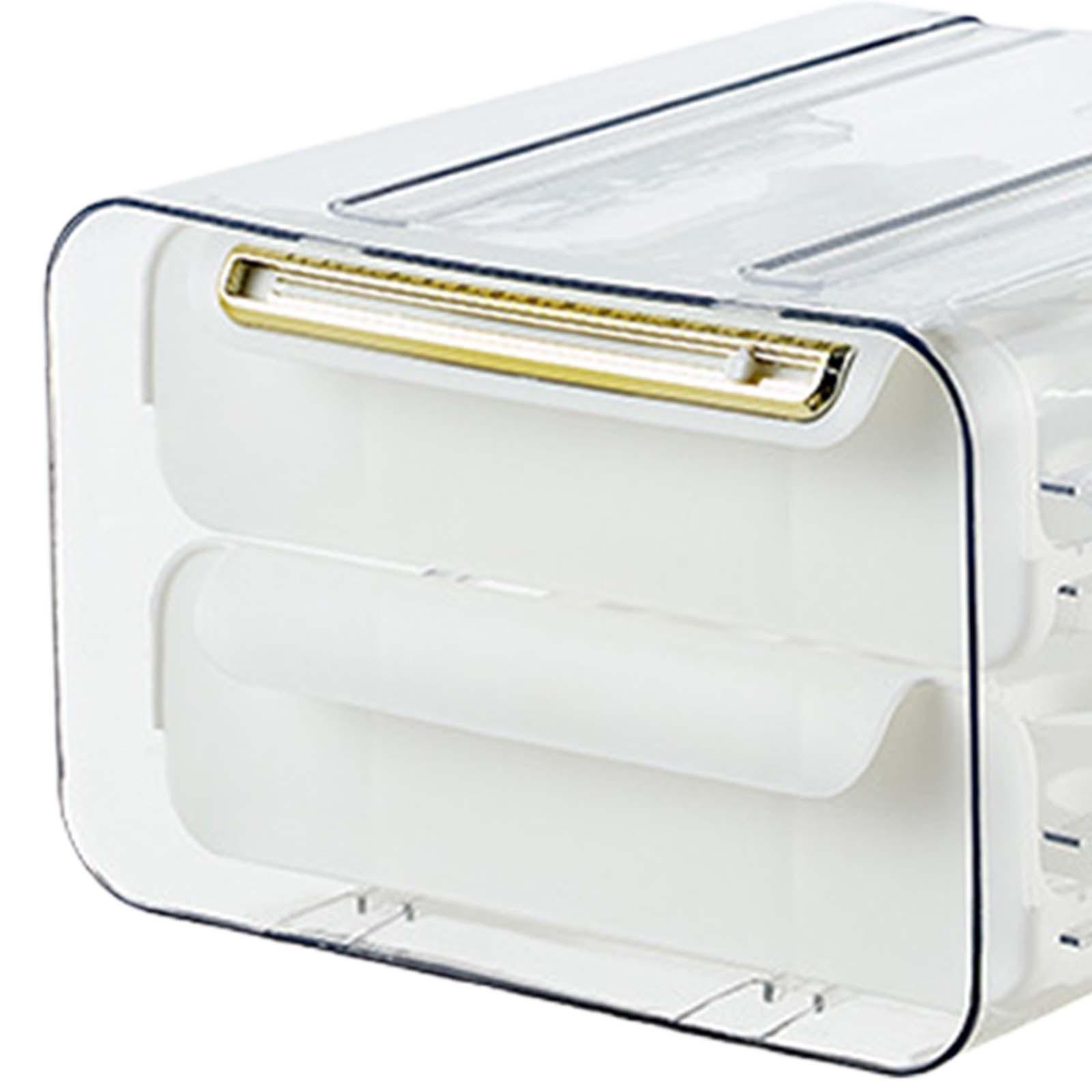 Egg Container Fridge Egg Tray Egg Storage Box Sturdy Space Saving for Pantry