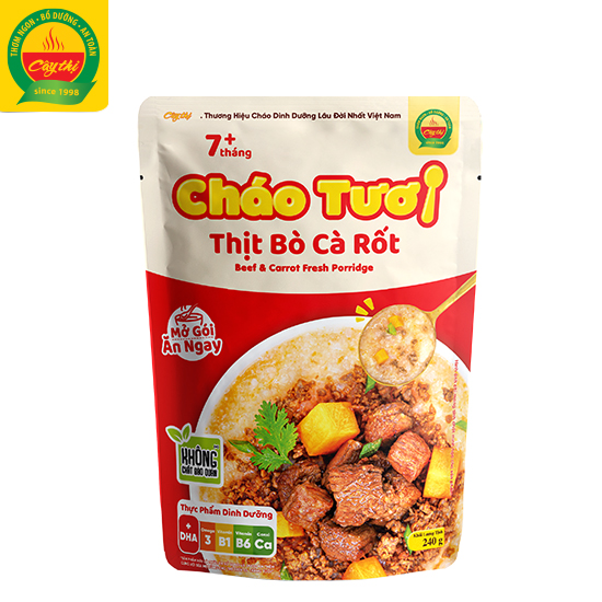 Combo Mix 3 cháo tươi + 1 Súp dinh dưỡng Bắp cua hạt sen