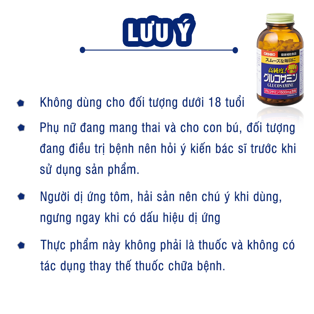 Viên uống bổ xương khớp Glucosamine Orihiro 900 viên tăng cường tái tạo sụn khớp bổ sung vitamin và khoáng chất cho cơ thể JN-OR-GLU01