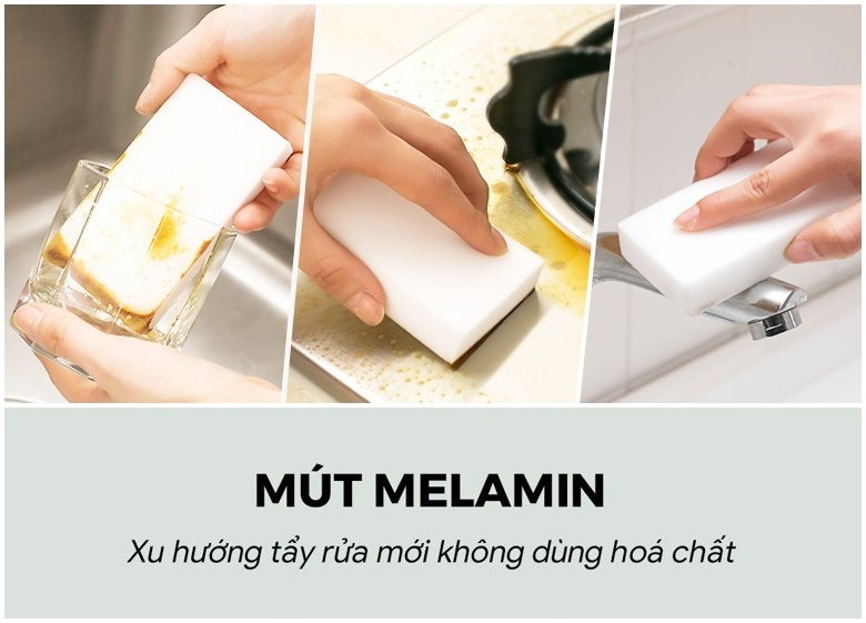 Set mút xốp Melamine rửa sạch ly cốc Kokubo 11g - Hàng nội địa Nhật Bản