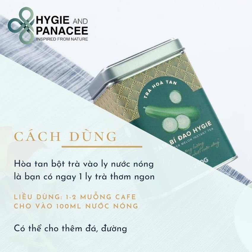 Trà Thảo Dược Sâm Bí Đao Hygie Tác Dụng Giải Khát, Thanh Nhiệt, Detox Cơ Thể, Giảm Mụn, Làm Đẹp Da, Mát Gan Giải Độc, Giảm Cân, Giảm Mỡ Bụng Hộp 250g