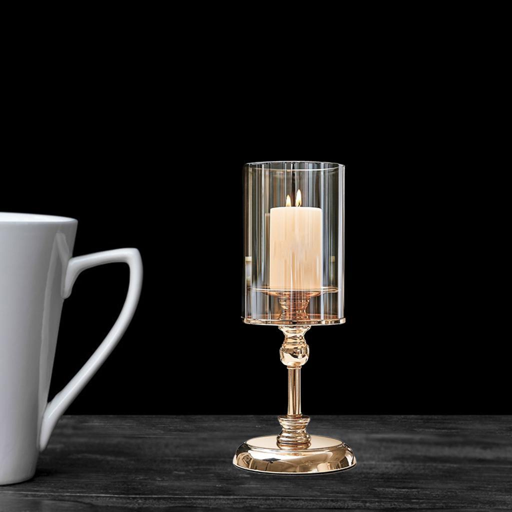 Glass Candle Stand Candlestick Candle Holder Table Living Room Decorations