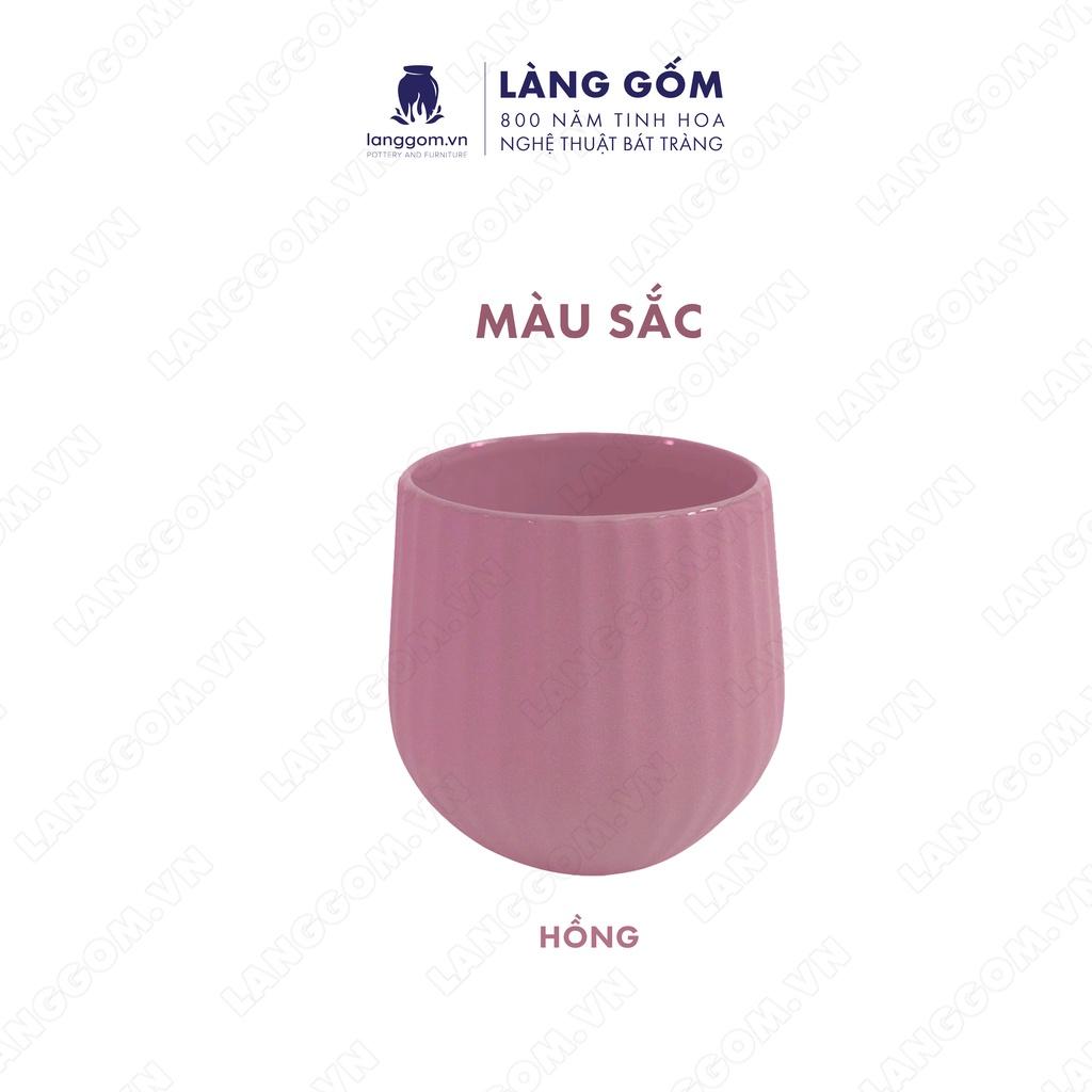 Cốc tách, ly uống nước kiểu khum chất liệu gốm sứ Bát Tràng cao cấp - Làng Gốm Bát Tràng