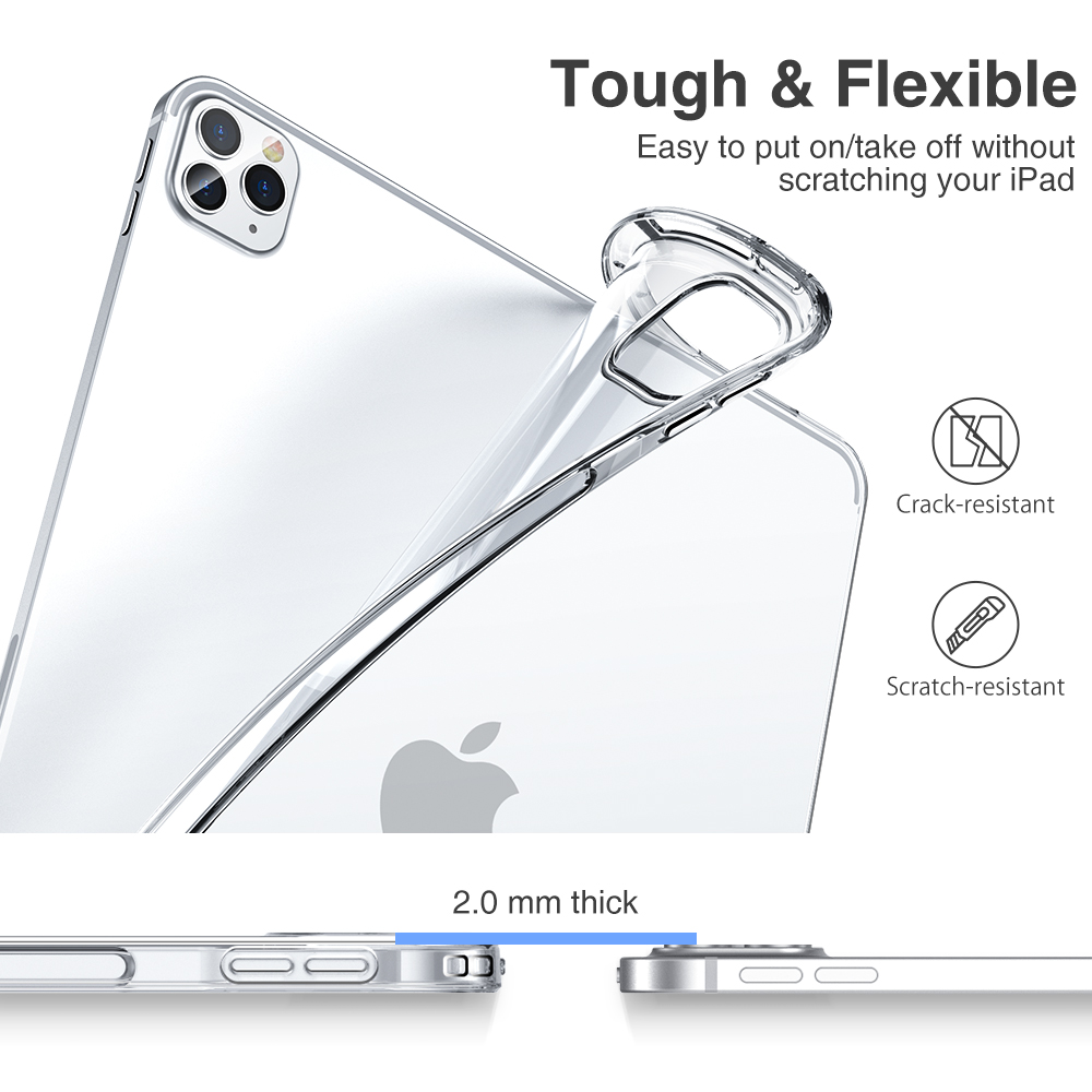 Ốp lưng silicon dẻo trong suốt dành cho iPad Pro 12.9 2020 hàng cao cấp