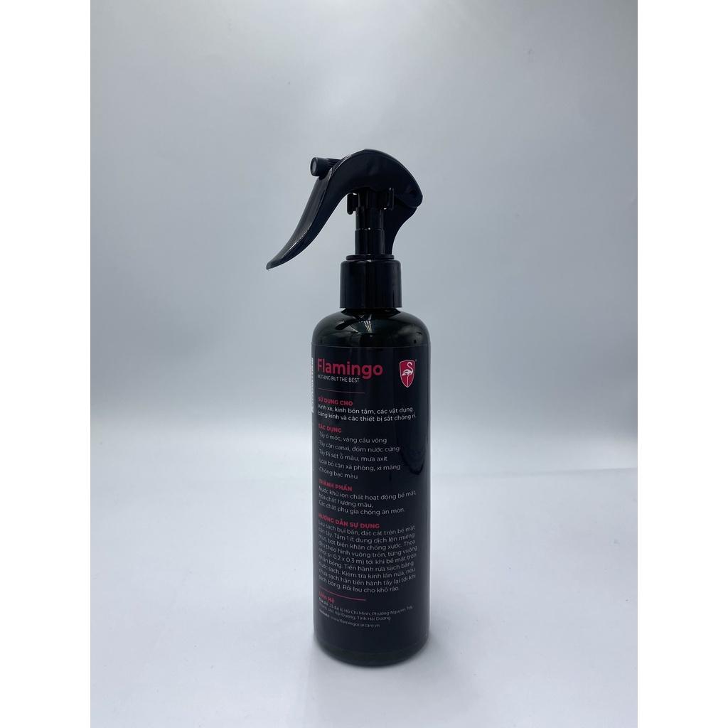 Bình xịt tẩy ố kính ô tô Flamingo F188 dung tích 230ml làm sạch kính, cặn canxi, chống đốm đọng nước