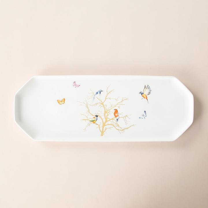 Đĩa Sứ Hình Bát Giác Phong Cách Nhật Bản BG49