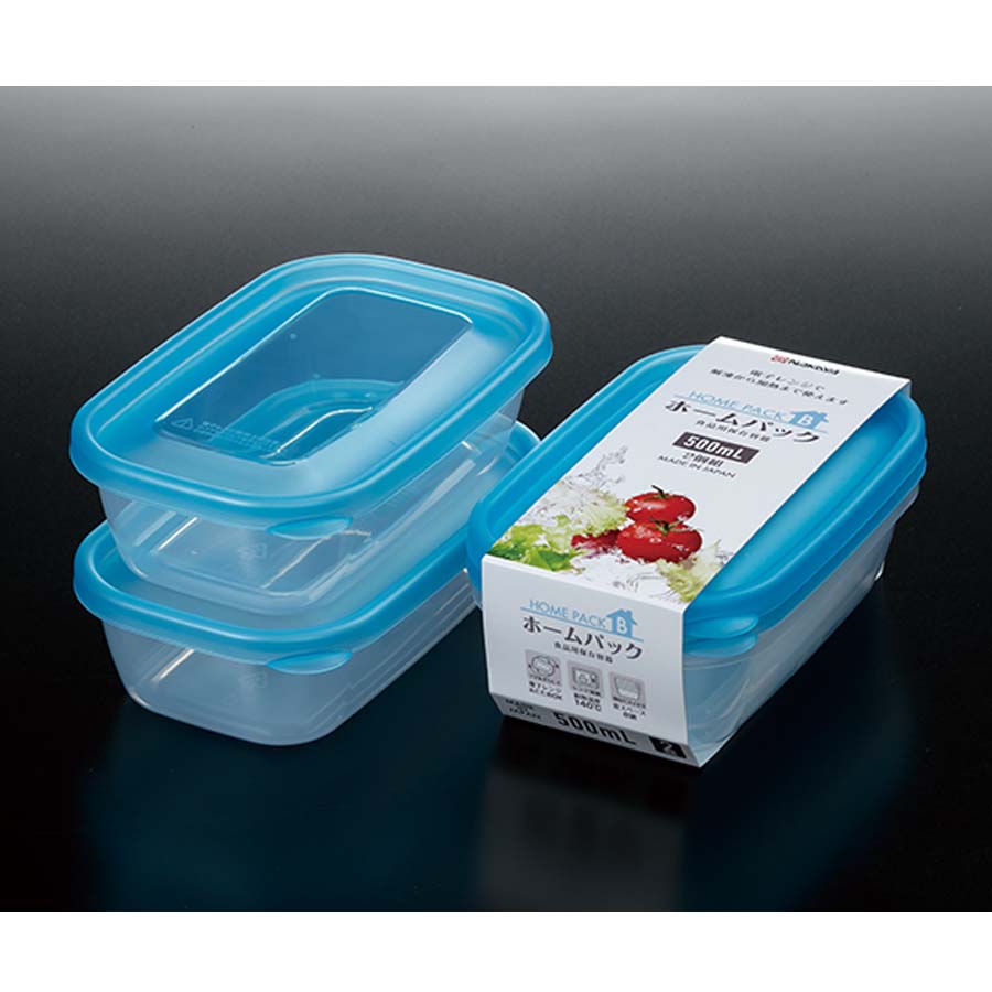 Bộ 2 Hộp đựng thực phẩm bằng nhựa PP cao cấp loại 500mL - Hàng nội địa Nhật